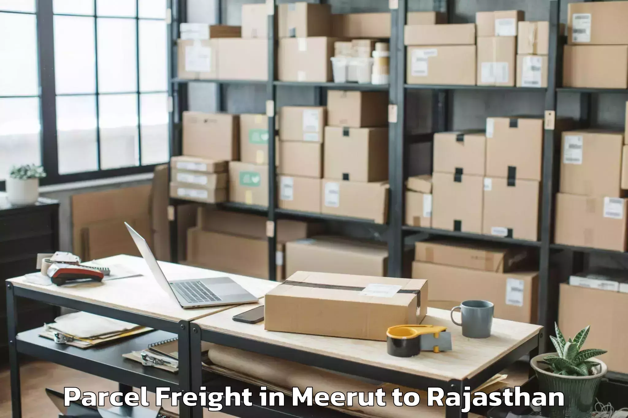 Comprehensive Meerut to Maulana Azad University Jodhpu Parcel Freight